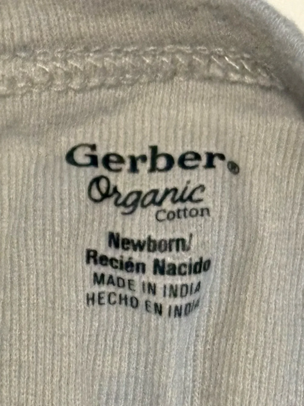 Gerber Organic & Just One You by carters Newborn onesie and jacket elephants